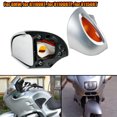 thumbnail image 3 of ALLTIMES Rétroviseur avec Fonction Clignotants pour BMW pour R1100RT pour R1100RTP pour R1150RT, Boîtier Argenté, 3 of 10