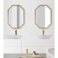 thumbnail image 3 of Kate and Laurel Calter Large Elongated Octagon Frame Wall Mirror, 25.5 x 37.5, Gold, 3 of 6