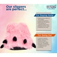 Silver Lilly Bear Paw Animal Slippers Novelty House Shoe (Pink, Large