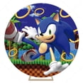 thumbnail image 3 of Fondo de Sonic the Hedgehog para decoración de fiesta de cumpleaños, fondo de fotografía redondo, cubierta cilíndrica para baby shower, accesorios de estudio, 3 of 4