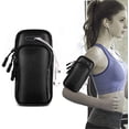 thumbnail image 1 of Sports Armband With Airpods Zipper Pocket,for Phones Up To 6.7"(black), 1 of 5