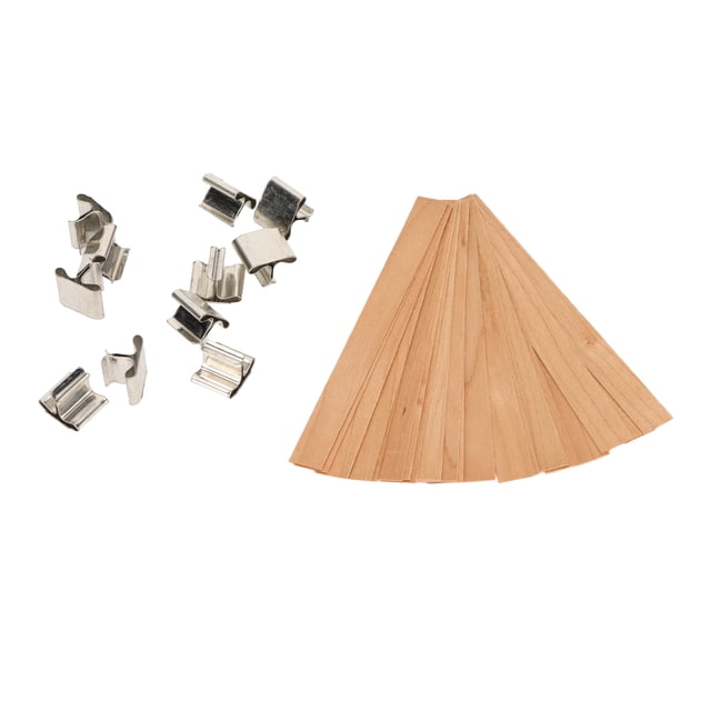 Smokeless Wooden Candle Wicks, Degradable Simple Wood Candle Wicks for DIY Candle Making