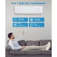 thumbnail image 2 of Yiwa 9,000 BTU Wall-Mounted Room Air Conditioner with 115V Heat Pump Set, WIFI, Mini Split AC/heating System, 23 SEER2, Cools Rooms up to 450 Sq. Ft, 2 of 7