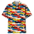 thumbnail image 2 of Camisa hawaiana con estampado 3D de dibujos animados de perro salchicha para hombre, blusa con gráfico de animales para mascotas, blusas con botones de solapa para vacaciones de verano, camisas de pla, 2 of 4