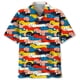 thumbnail image 2 of Camisa hawaiana con estampado 3D de dibujos animados de perro salchicha para hombre, blusa con gráfico de animales para mascotas, blusas con botones de solapa para vacaciones de verano, camisas de pla, 2 of 5