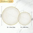 thumbnail image 2 of 100Pcs Clear Gold Plastic Plates Gold Glitter Disposable Plates Hammered Plastic Plates Included 50 Dinner Plate And 50 Dert Plate for Weddings Party Birthday, 2 of 8