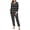 Black, variant on Lopecy-Sta Women's Casual Lounge Sets Striped Pajama Set Fleece Lined 2 Piece Pajama Set Long Sleeve Top And Pants with Pockets
