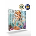 thumbnail image 2 of Marine Submarine Octopus Canvas Wall Art, Undersea Coral Starfish Retro Framed Wall Decor Modern Artwork Prints Painting for Living Room, Bedroom, Kitchen & Cafe Decor 24x24 Inch, 2 of 9