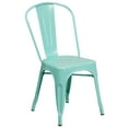 thumbnail image 3 of BizChair Commercial Grade Mint Green Metal Indoor-Outdoor Stackable Chair, 3 of 11