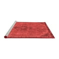 thumbnail image 2 of Ahgly Company Machine Washable Indoor Round Abstract Red Modern Area Rugs, 5' Round, 2 of 4