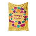 thumbnail image 2 of Taotanxi Flannel Easter Throw Blanket, 30x50 Yellow Rabbit Egg, Soft Cozy Fuzzy Plush Fleece Blanket for Couch Sofa Bed, Spring Holiday Decorative Throw, Lightweight Breathable Warm, 2 of 7
