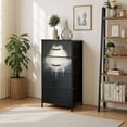 thumbnail image 7 of Moody Dresser for Bedroom with 4 Storage Drawers Vintage Gold Dark Moody Rain Landscape Gothic Sky Farmhouse Dressers Chest of Drawers Steel Framed Fabric Closet Organizers for Entryway, 7 of 7