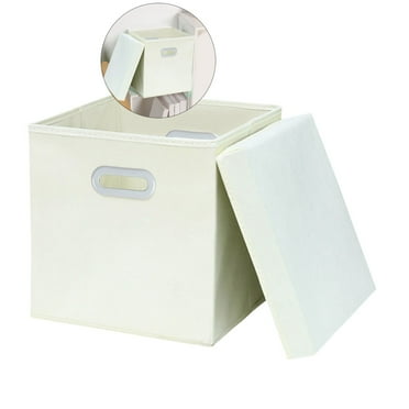 VQPeo Fabric Storage Bins Cubes - Foldable Organizers with Dual Handles for Shelf, Closet, Bedroom - Baskets Containers