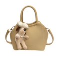 thumbnail image 5 of Bolso de mano tipo cubo de cuero suave de alta calidad para mujer, nuevo estilo 2025, bolso de mensajero de hombro informal y sencillo para desplazamientos diarios., 5 of 5