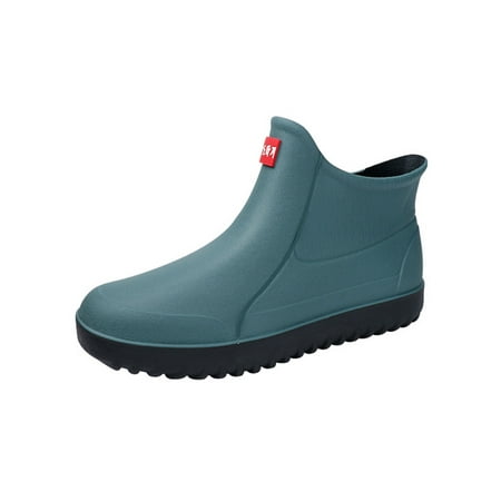 

Rotosw Men s Rain Boots Outdoor Waterproof Boot Lightweight Garden Shoes Comfortable Slip Resistant Rainboot Work PVC Green 9