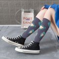 thumbnail image 3 of Knee High Socks for Men and Women, Light Bulbs Pattern blue Althletic Compression Socks, Support Long Tube Socks for Outdoor Sport, Calf Socks, High Stockings for Women Men, 3 of 7