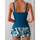 thumbnail image 3 of Traje de baño Tankini B2prity para mujer con control de barriga y pantalones cortos, 3 of 5