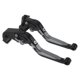 thumbnail image 1 of Palancas de freno y embrague cortas y largas para Kawasaki Z1000SX 17-20, palanca de freno ajustable de manillar de motocicleta, aleación de aluminio, cabeza negra con mango de titanio, 1 of 6