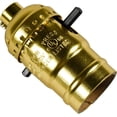 thumbnail image 3 of HQRP ON-OFF Lamp Holder, E26 Bulb Light Socket, for Floor and Table Lamps, DIY Project, 1/8 IP Threads, UL Listed, 3 of 7