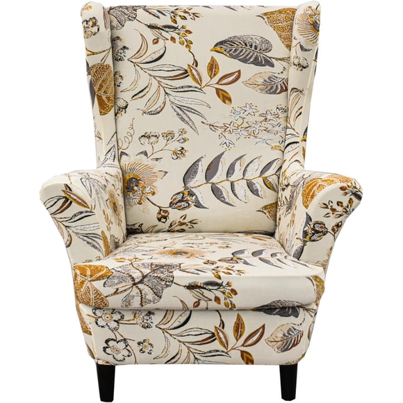 Wingback Chair Cover Slipcovers Piece Stretch Wing Chair Covers Spandex Slipcovers Wingback Sofa Covers Armchair Covers Furniture Protector for Living Room Wingback Chair Color