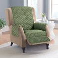 thumbnail image 5 of Collections Etc Housse de Protection Réversible Matelassée pour Meubles, Olive/sauge, Fauteuil Inclinable, 5 of 5
