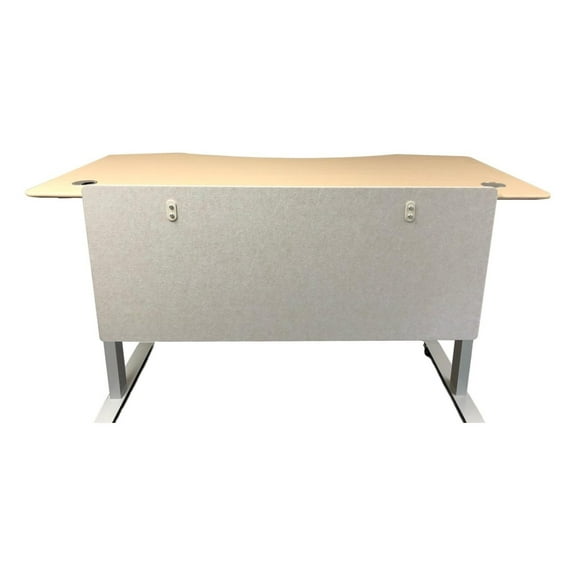 Artsonic 54-Inch Dual-Use Modesty Vanity Panel Divider Made of Polyester Fiber with Clamps for Standing Desk (54", Beige)