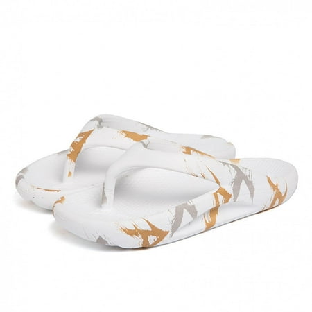 

New Year s Deals!Womail Flip Flops for Women Men Pillow Soft Recovery Thong Sandals Summer Beach Shoes with Arch Support Slippers