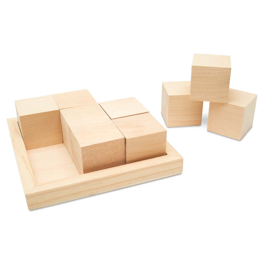 6PCS Puzzle Trays Wooden 3D Puzzle Dish Stackable Puzzle