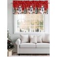 thumbnail image 5 of Christmas Snowman Valances for Windows Snowflake Squirrel Cat Xmas Tree Red Rod Pocket Curtains Valance Short Window Treatment Drapes for Living Room, Bedroom Bathroom 60"&nbsp;W x 14" L, 5 of 5