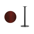 thumbnail image 3 of Flash Furniture 24'' Round Mahogany Laminate Table Top with 18'' Round Bar Height Table Base, 3 of 3