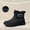Black, variant on Crunowin Women's Ankle Rain Boots, Non-Slip Everyday Short Low-Cut All-Season Wear Outdoor Shoes Brown 9
