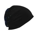thumbnail image 3 of Pofeuu Black Blue Glitter Sparkles Print Beanie Hat for Men and Women Winter Warm Hats Knit Slouchy Thick Skull Cap, 3 of 7
