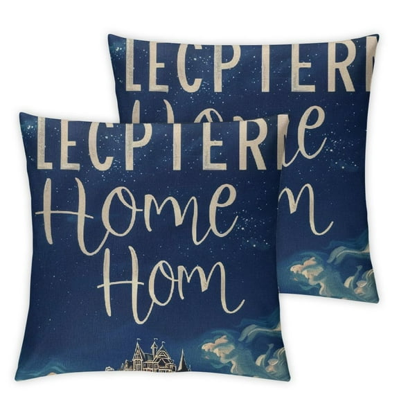 nygtbtfer Throw Pillow Covers Welcome to Our Home Blue Outdoor Lumbar Pillow Decorative Throw Pillows Cases Cushion Covers Decorations for Living Room Couch Sofa Decor White