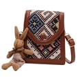 thumbnail image 4 of AMLESO Sac Bandoulière Femme Sangle Réglable Portable Élégant Sac à Broderie Cuir PU Noir, 4 of 8