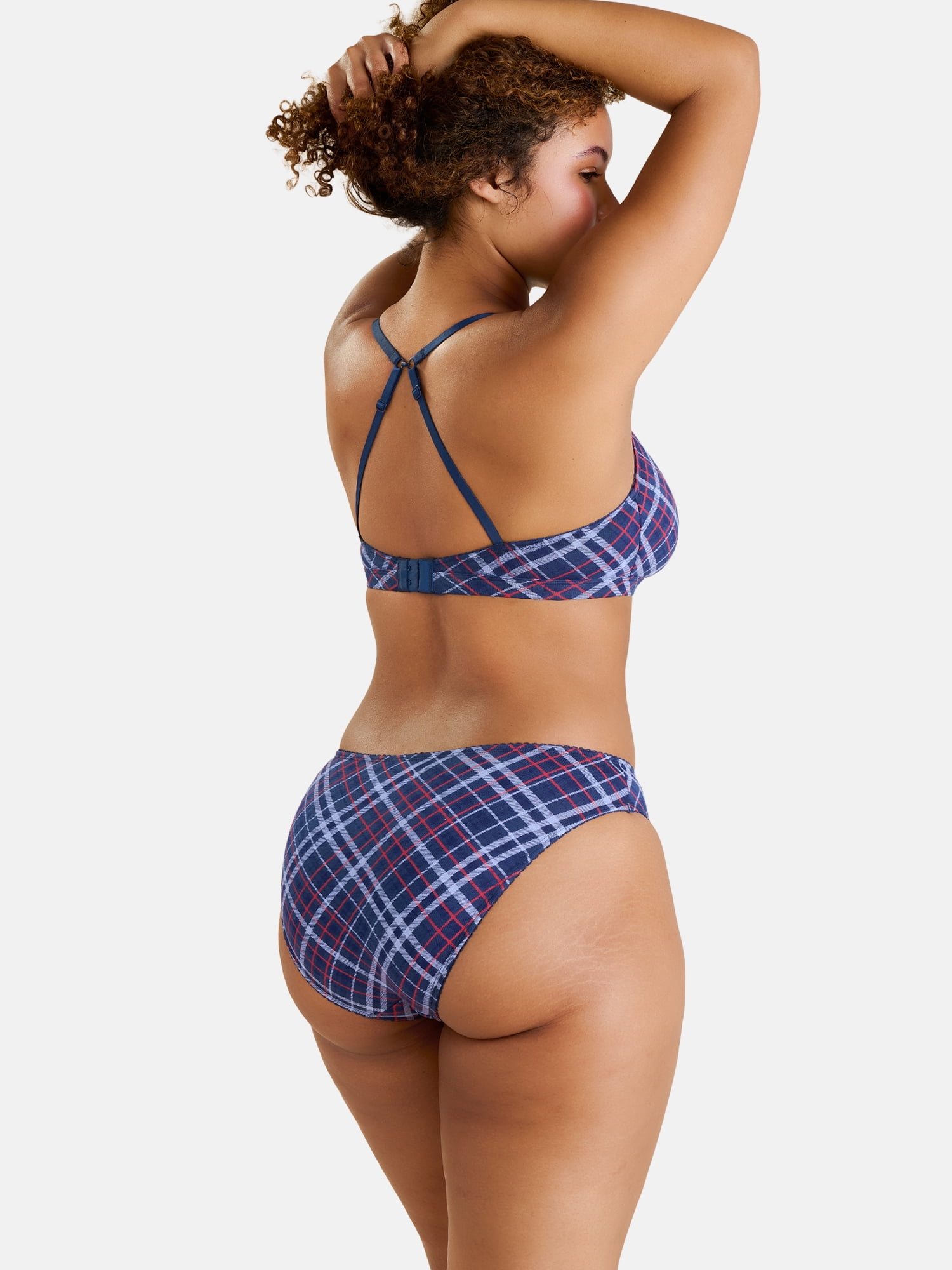 Fresh by Fruit of the Loom Women's Cotton Triangle Bralette and Bikini Set, Size XS-XXL
