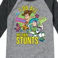thumbnail image 3 of Toy Story 4 - I Do My Own Stunts Woody And Buzz - Toddler & Youth Raglan Graphic T-Shirt, 3 of 4