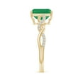 thumbnail image 3 of ANGARA Natural 1.5 Ct Emerald-Cut Solitaire Emerald Infinity Twist Ring in 14K Yellow Gold for Women (Size-8x6mm) | May Birthstone, Anniversary, Jewelry Gift for Women | Natural Emerald Ring, 3 of 9