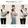 thumbnail image 3 of Portabebés MISSWISDOM ajustable para niños de 3 a 14 kg, color gris, 3 of 7