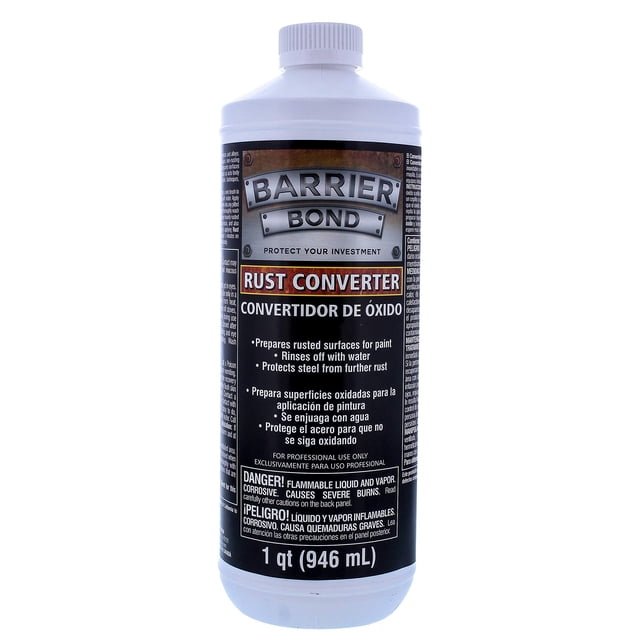 Barrier Bond - Rust Off - Rust-Converter Coating - 1 Quart Bottle of Premium Rust Converting Coating - Anti-Rust Protection for Underbody Rustpoofing - Converts Rust to an Inert Black Barrier