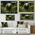thumbnail image 5 of Designart "Capricious Grizzly Bears In Woods I" Animals Bear Picture Framed Canvas Prints, 5 of 5