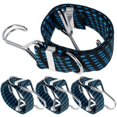thumbnail image 1 of 4Pcs Elastic Bungees Cords with Hooks Wide Flat Bungee Cords Heavy Duty Elastic Rope Luggage Bungee Straps for Bike Motorcycle Car Caravan Trunks Camping RVs Luggage Roof Racks, 1 of 7