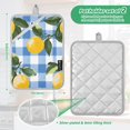 thumbnail image 6 of Yayeee Pot Holders Kitchen Heat Resistant with Pocket 7"x9.8" Cotton Oven Cooking Hot Pads, Light Blue Plaid, 6 of 7