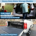 thumbnail image 2 of 110L/29Gal Water Bladder Storage Container Large Capacity Foldable Portable Water Tank Emergency Water Bladder Soft Water Bag RV Camping Garden Watering Irrigation 1000D Black, 2 of 7