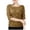 Khaki, variant on Womens Tops T Shirts Solid Color Sparkling Fashion Casual Sequins Party Crop Coctail Plain Tees Blouses Blue 3XL