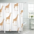 thumbnail image 1 of ABPHQTO Animal blanco de jirafas realistas hecho en acuarela boceto África joven cortina de ducha de baño africana 165x180 cm ABPHQTO PKNMT66x72Shower-835, 1 of 2