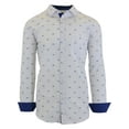 thumbnail image 3 of Men's Long Sleeve Printed Dress Shirts With Chest Pocket, 3 of 12