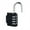 Black, variant on tooloflife 4 Digit Padlock Combination Lock Luggage Lockers for Gate Shed Gym School Office Home Portable