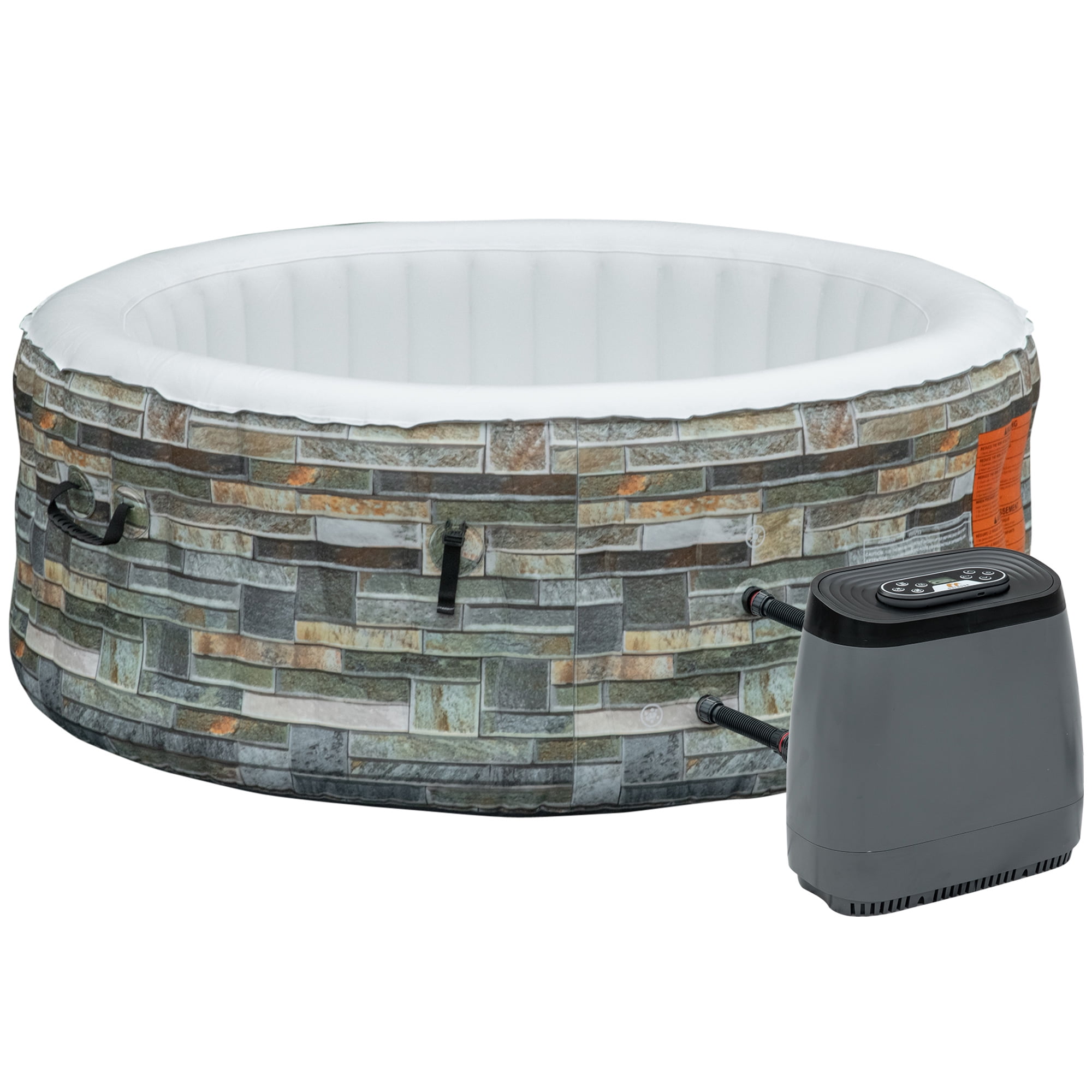 Outsunny 3 Person 108 Jet Outdoor Inflatable Hot Tub