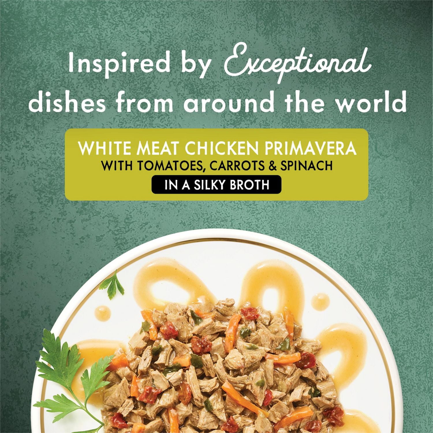 Fancy Feast Medleys Blanc de Poulet Primavera dans une Bouillon Velouté, Nourriture Humide pour Chats 85 g 85 g