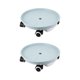 thumbnail image 2 of Juego de 2 soportes para mover plantas en macetas con ruedas, accesorios resistentes, multifuncionales Azul claro 34cm kusrkot Bandeja para macetas móvil, 2 of 8